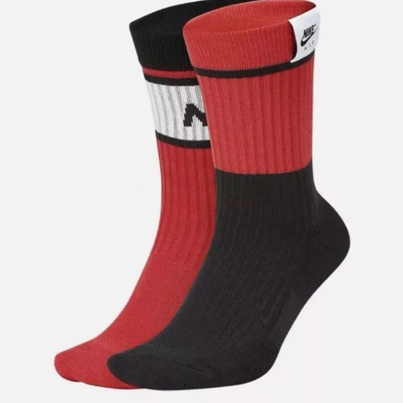 Nike Snkr Sox Red & Black 2 pair - Picture 1 of 1